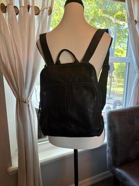 Black Leather Backpack - Classic Everyday Carry